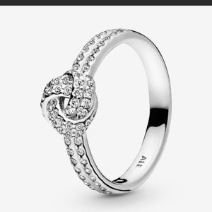 Pandora knot ring size 8 womens silver